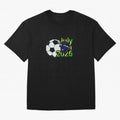 USA 2026- Brazil Oversized T-Shirt Show Support during Global Football Passion for FIFA World Cup 2026 Group Stage, Driven by Messi, Neymar and Mbappe, Spain, Global Supporter Spirit, Legendary Goals, National Colors and Tournament Celebration;