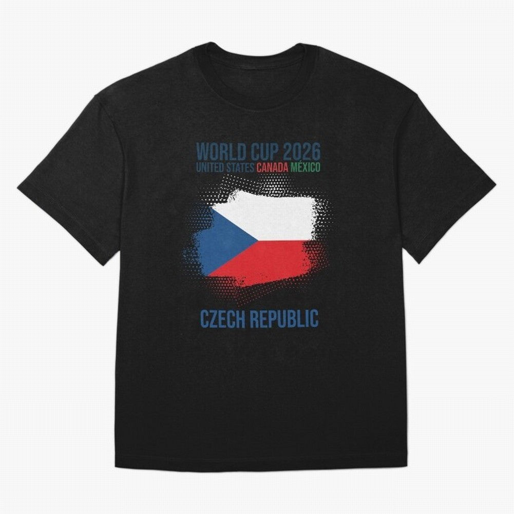 Czech Republic WORLD CUP 2026 Oversized T-Shirt Follow the Road to FIFA World Cup 2026 Group Stage for Fans of Mbappe and Portugal, Spain and Germany, Bringing Worldwide Fan Energy, Dramatic Goals, Stadium Lights and Championship Celebrations;