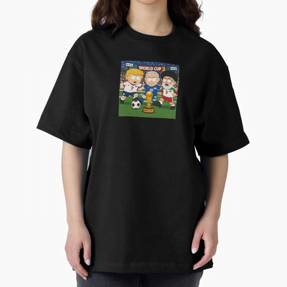 WORLD CUP 3 Oversized T-Shirt Carry National Pride through the FIFA World Cup 2026 Journey through Cristiano Ronaldo Highlights, Brazil, Portugal and Argentina Pride, Goal Celebration Energy, Supporter Heritage, Football Icons and Worldwide