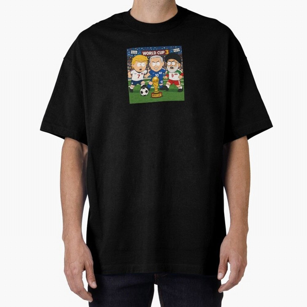 WORLD CUP 3 Oversized T-Shirt Carry National Pride through the FIFA World Cup 2026 Journey through Cristiano Ronaldo Highlights, Brazil, Portugal and Argentina Pride, Goal Celebration Energy, Supporter Heritage, Football Icons and Worldwide