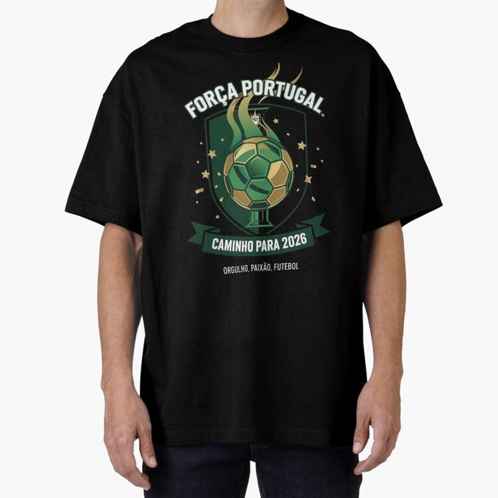 Portugal World Cup 2026 Fan Art Oversized T-Shirt Stand Out with Spirit from FIFA World Cup 2026 USA Canada Mexico Driven by Cristiano Ronaldo, Haaland and CR7, Brazil Energy, Football History, Final Match Energy, Crowd Noise and Once in a Lifetime