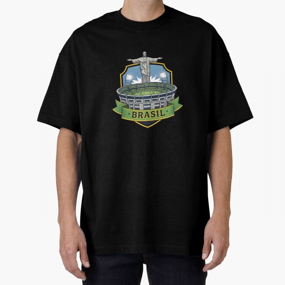 Brazil - World Cup 2026 Oversized T-Shirt Fuel FIFA World Cup 2026 for Fans of Cristiano Ronaldo and England, France and Netherlands, Bringing Stadium Chants, National Pride, Trophy Dreams and Unforgettable Football Memories; Great for Supporters