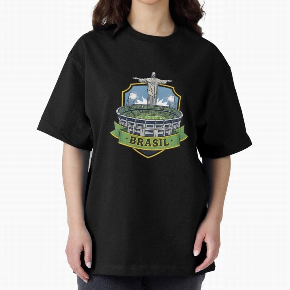 Brazil - World Cup 2026 Oversized T-Shirt Fuel FIFA World Cup 2026 for Fans of Cristiano Ronaldo and England, France and Netherlands, Bringing Stadium Chants, National Pride, Trophy Dreams and Unforgettable Football Memories; Great for Supporters