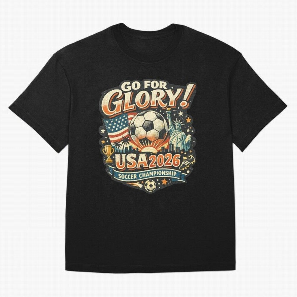 Soccer USA Oversized T-Shirt Get Ready for FIFA World Cup 2026 Group Stage Celebrating CR7, Portugal, Spain and Germany Energy, Stadium Memories, Football Loyalty, International Chants and Championship Tradition; Ideal for Football Dads, Football