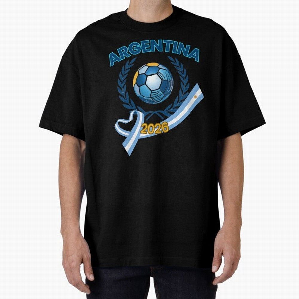 Argentina 2026 Oversized T-Shirt Bring Legendary Rivalry Energy to FIFA World Cup 2026 for Fans of CR7 and Netherlands, Bringing Football Passion, Legendary Performances, Festival Vibes and Supporter Community; Ideal for Football Dads, Football