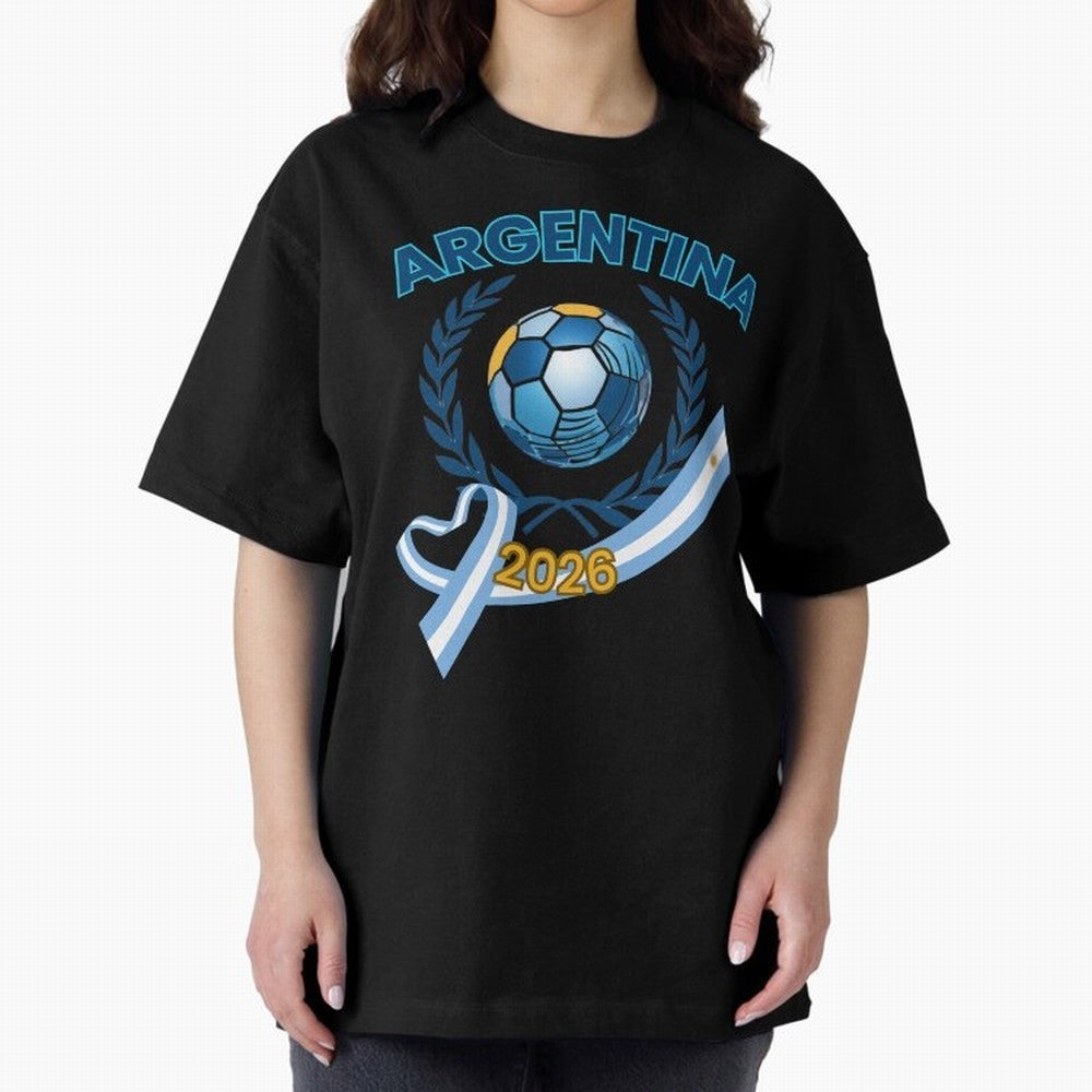 Argentina 2026 Oversized T-Shirt Bring Legendary Rivalry Energy to FIFA World Cup 2026 for Fans of CR7 and Netherlands, Bringing Football Passion, Legendary Performances, Festival Vibes and Supporter Community; Ideal for Football Dads, Football