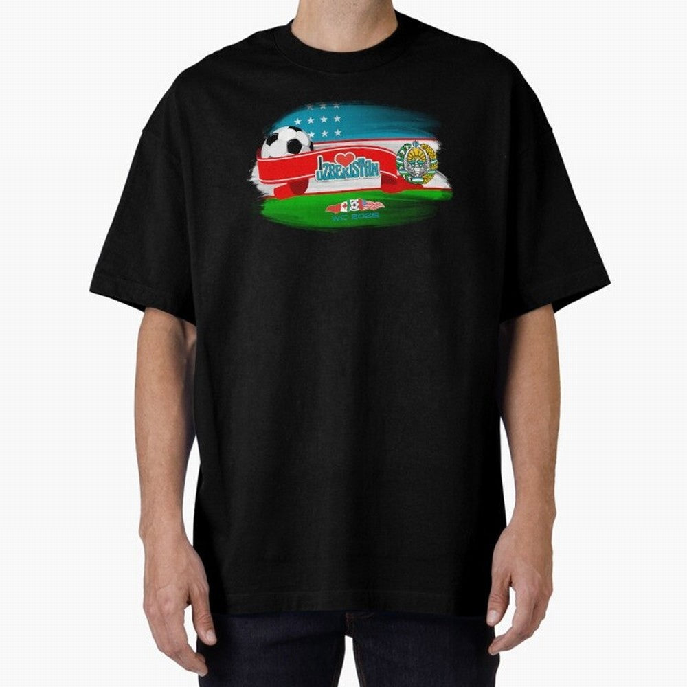 UzbekistanWC 2026 Oversized T-Shirt Treasure the FIFA World Cup 2026 USA Canada Mexico Journey through CR7 and Messi Highlights, Brazil Pride, Soccer Culture, Superstar Moments, National Team Dreams and Competitive Fire; Ideal for Fans Who Follow