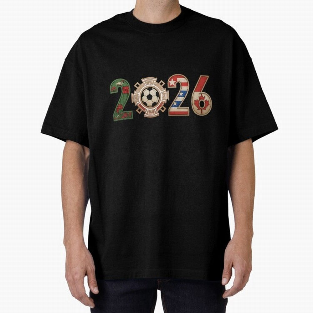 2026 Oversized T-Shirt Carry the Dream of Global Football Passion for FIFA World Cup 2026 Group Stage, Filled with CR7, Spain, Global Supporter Spirit, Legendary Goals, National Colors and Tournament Celebration; Made for Collectors Who Enjoy