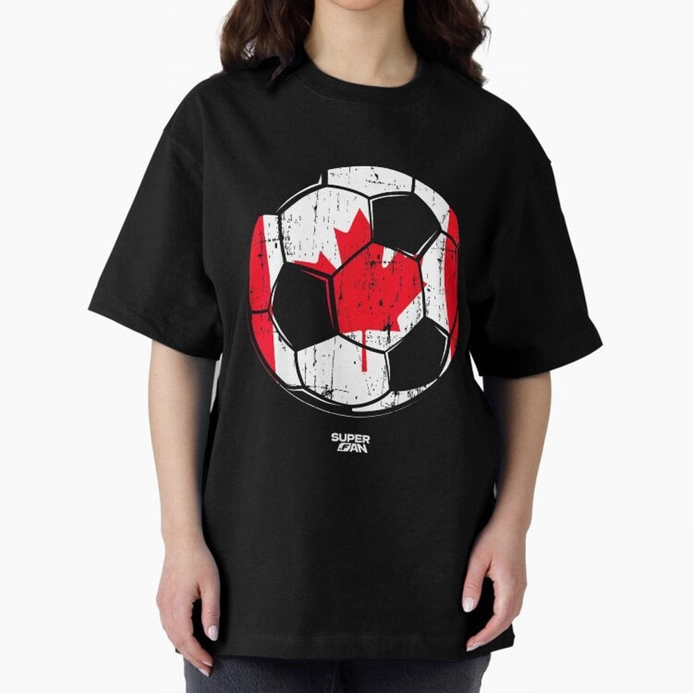 2026 Canada Soccer Fan World Cup Oversized T-Shirt Represent Match Day Hype around FIFA World Cup 2026 Group Stage, Messi, Neymar and Mbappe, England, Football History, Final Match Energy, Crowd Noise and Once in a Lifetime Moments; Great for Watch