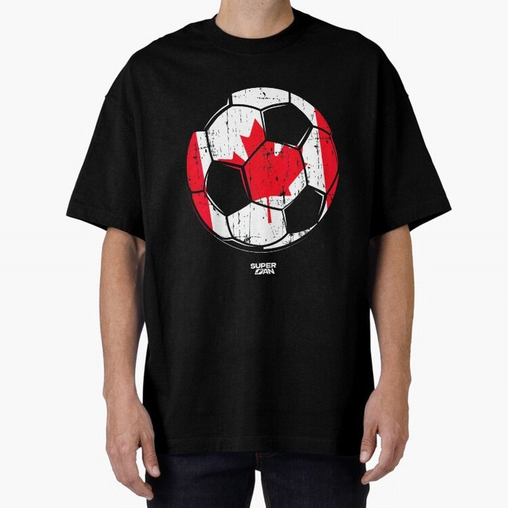 2026 Canada Soccer Fan World Cup Oversized T-Shirt Represent Match Day Hype around FIFA World Cup 2026 Group Stage, Messi, Neymar and Mbappe, England, Football History, Final Match Energy, Crowd Noise and Once in a Lifetime Moments; Great for Watch