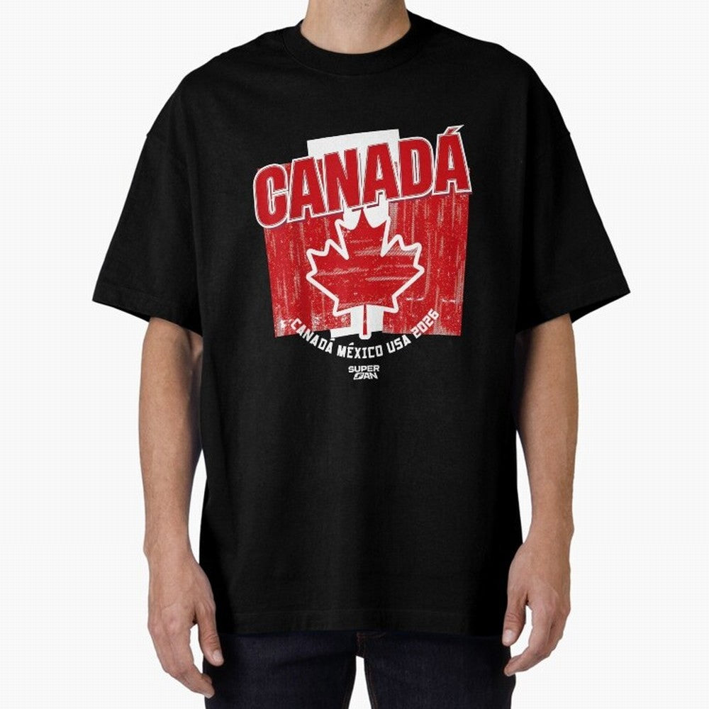 2026 Canada Soccer Fan World Cup Oversized T-Shirt Celebrate the Stars of FIFA World Cup 2026 USA Canada Mexico for Fans of Cristiano Ronaldo, Haaland and CR7 and Argentina, Bringing Champion Mindset, Group Stage Buzz, Knockout Tension and