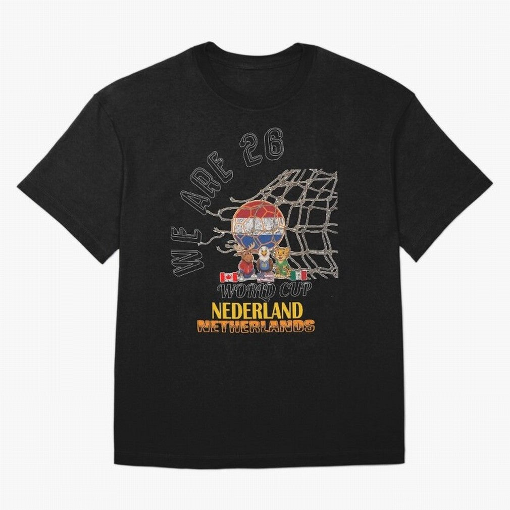 World cup 26 - Netherlands Oversized T-Shirt Celebrate Classic Football Spirit in FIFA World Cup 2026 Built around Cristiano Ronaldo, Argentina and Brazil Energy, Vintage Soccer Flavor, Modern Football Stars, National Flags and Final Night Emotion;