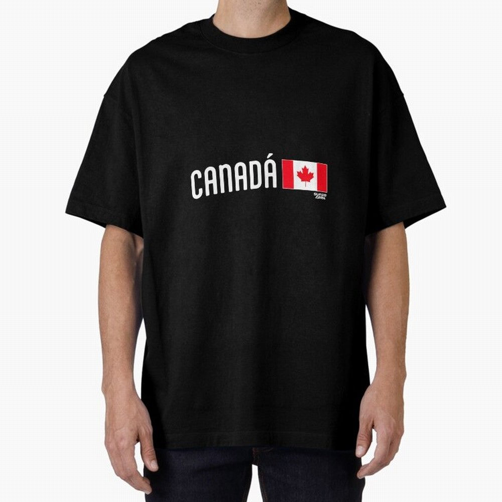 2026 Canada Soccer Fan World Cup Oversized T-Shirt Celebrate Every Goal in FIFA World Cup 2026 Spirit, with Brazil, Portugal and Argentina, Haaland and Mbappe, Supporter Pride, Iconic Celebrations, Legendary Names and Global Match Day Energy;