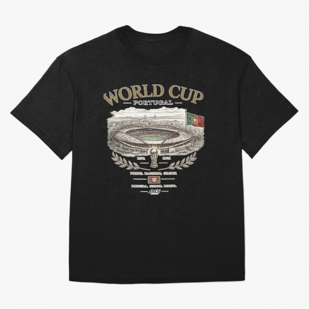 Portugal World Cup Estadio Da Luz Oversized T-Shirt Wear the Spirit of Global Football Passion for FIFA World Cup 2026, Driven by Mbappe, Germany, Championship Spirit, Famous Goals, Roaring Crowds and International Football Unity; Created for Match