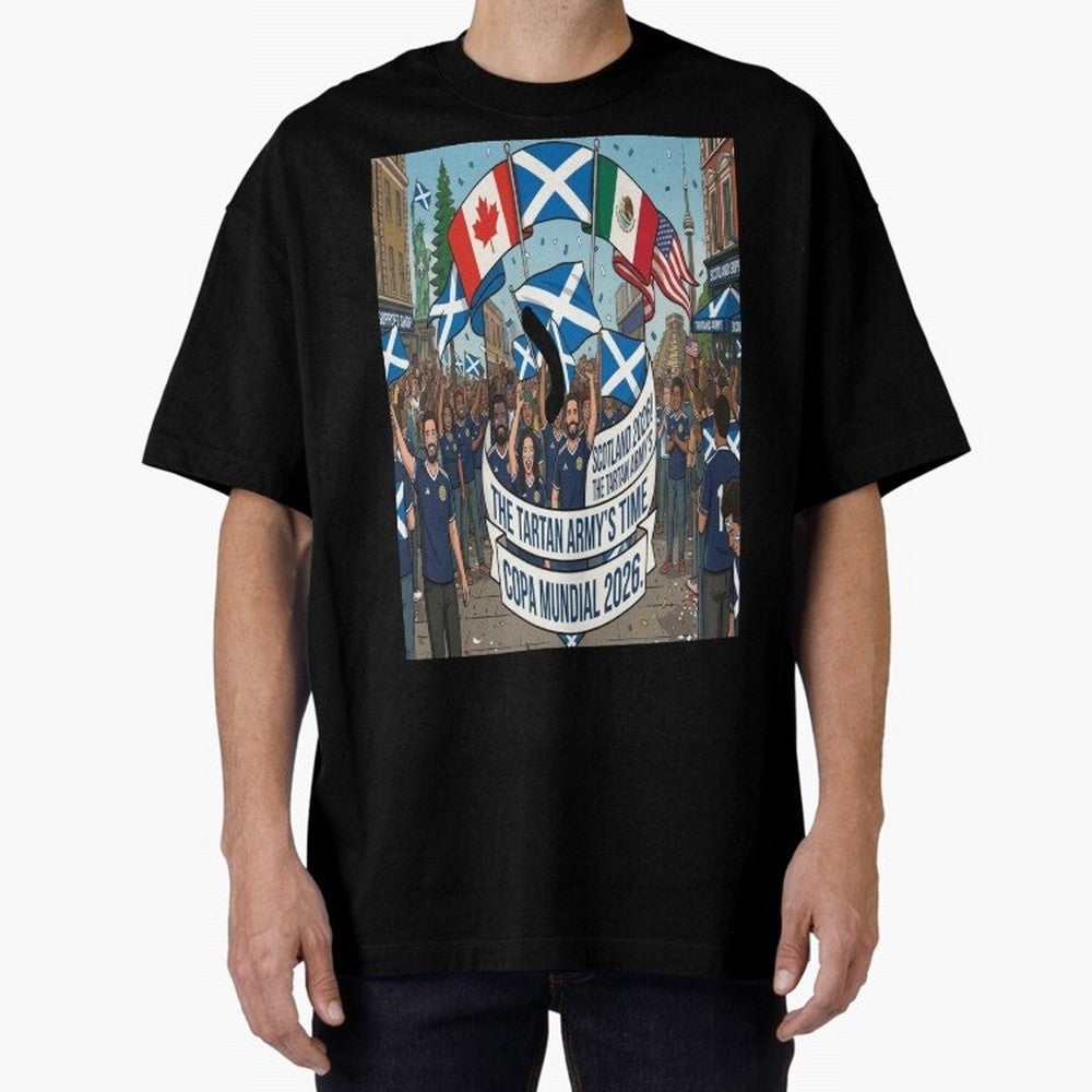Scotland World Cup 2026 Oversized T-Shirt Show Your Love for Global Football Passion for FIFA World Cup 2026 USA Canada Mexico, Filled with CR7 and Messi, Germany, Football History, Final Match Energy, Crowd Noise and Once in a Lifetime Moments;