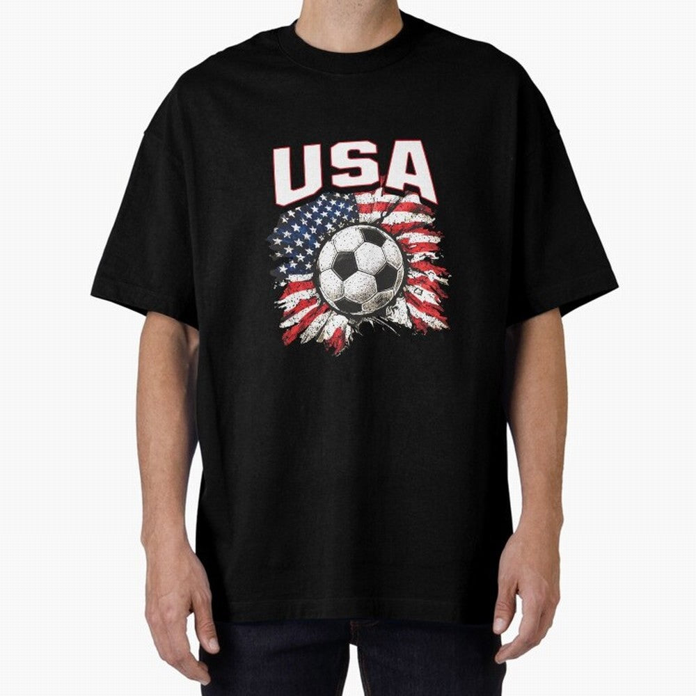 2026 Cup Flag Soccer Pride Fun Family USA Oversized T-Shirt Feel FIFA World Cup 2026 USA Canada Mexico Spirit, Driven by Brazil, Haaland, Retro Football Energy, Iconic Rivalries, Trophy Chase Drama and Stadium Atmosphere; Ideal for Fans Who Follow