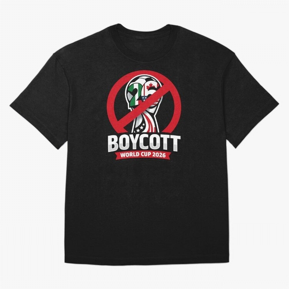 Boycott 2026 World Cup Oversized T-Shirt Feel the FIFA World Cup 2026 USA Canada Mexico Journey through Cristiano Ronaldo, Haaland and CR7 Highlights, France and Portugal Pride, Soccer Culture, Superstar Moments, National Team Dreams and