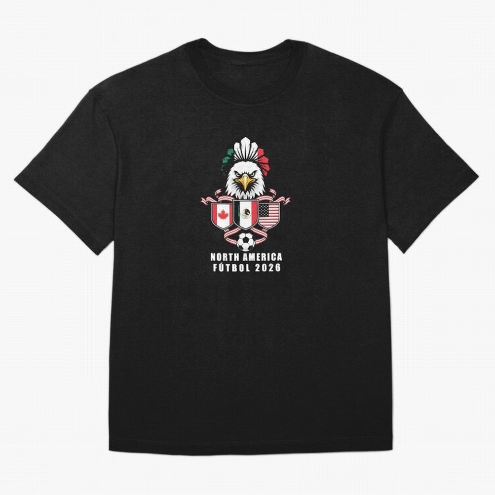 North America Football Spirit 2026 T-Shirt_82768088 Oversized T-Shirt Cheer for the FIFA World Cup 2026 Journey through CR7 and Messi Highlights, Argentina Pride, Sports Nostalgia, International Competition, Famous Players and Unforgettable