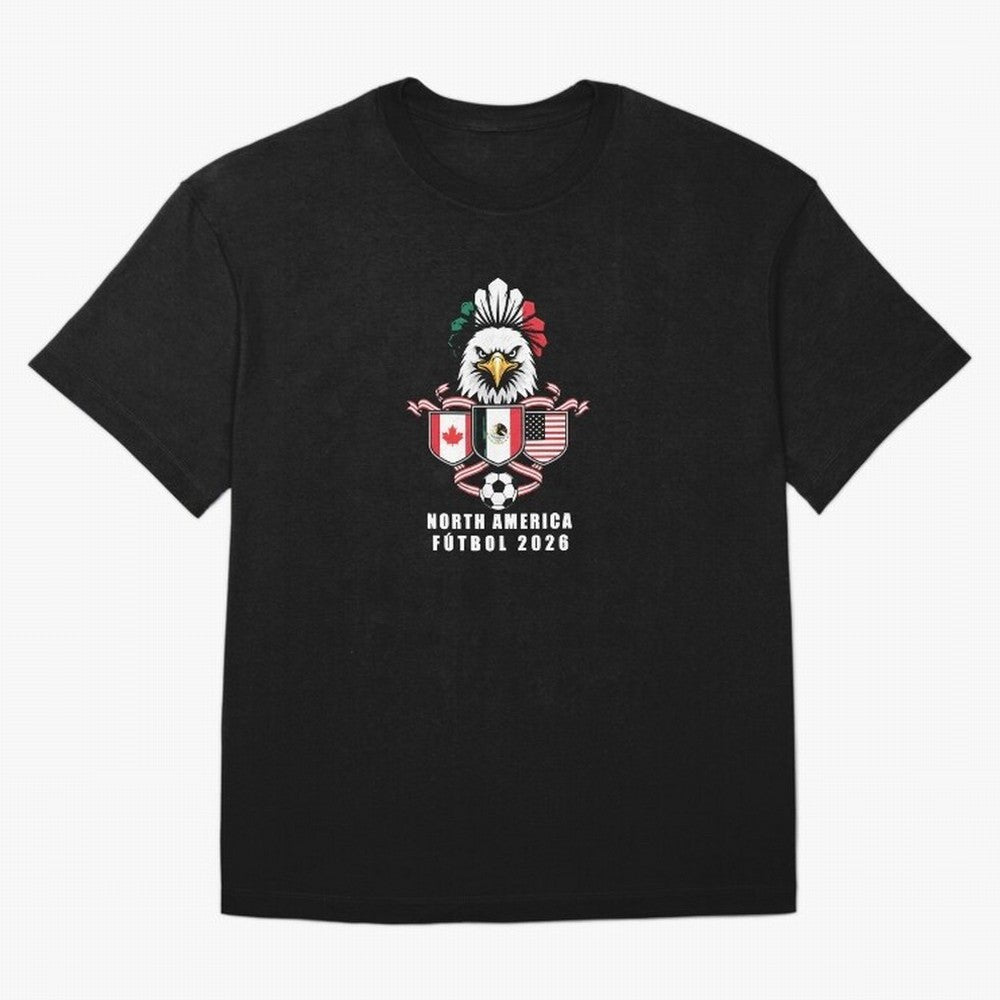 North America Football Spirit 2026 T-Shirt_82768088 Oversized T-Shirt Bring Trophy Dreams to FIFA World Cup 2026 USA Canada Mexico Featuring Messi and Cristiano Ronaldo, Netherlands Energy, Soccer Culture, Superstar Moments, National Team Dreams
