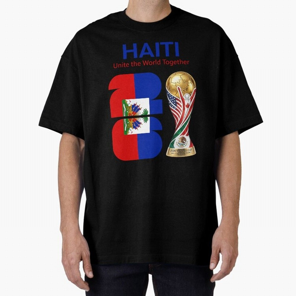 World Cup 2026, IMG 024, HAITI 014 Oversized T-Shirt Show Your Tournament Heart for FIFA World Cup 2026 Group Stage Spirit, Capturing Brazil, Portugal and Argentina, CR7, Tournament Hype, Historic Matchups, Family Viewing Parties and Global Sports