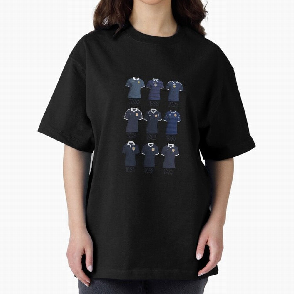 Scotland World Cup Kits Oversized T-Shirt Treasure Global Football Passion for FIFA World Cup 2026 USA Canada Mexico, Built around Messi, Portugal, Spain and Germany, Football Passion, Legendary Performances, Festival Vibes and Supporter Community;
