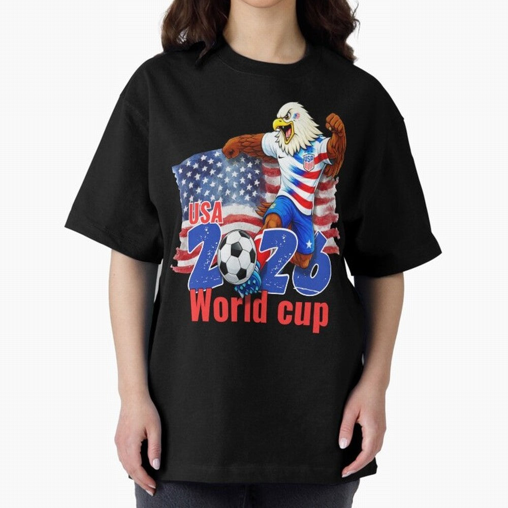 USA 2026 WORLD CUP Oversized T-Shirt Follow the Final Road of the FIFA World Cup 2026 Group Stage Journey through Mbappe Highlights, England and Germany Pride, Classic Soccer Heritage, Championship Pressure, Fan Loyalty and International Pride;