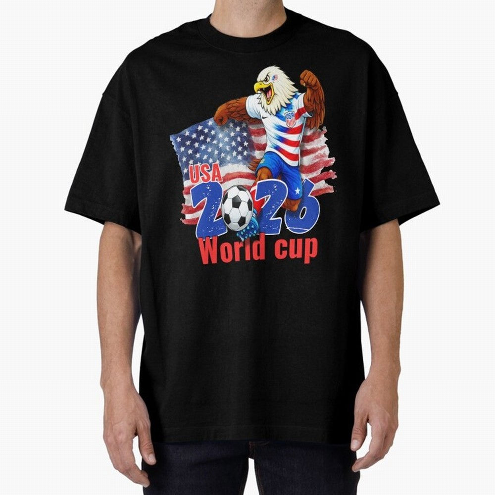 USA 2026 WORLD CUP Oversized T-Shirt Follow the Final Road of the FIFA World Cup 2026 Group Stage Journey through Mbappe Highlights, England and Germany Pride, Classic Soccer Heritage, Championship Pressure, Fan Loyalty and International Pride;
