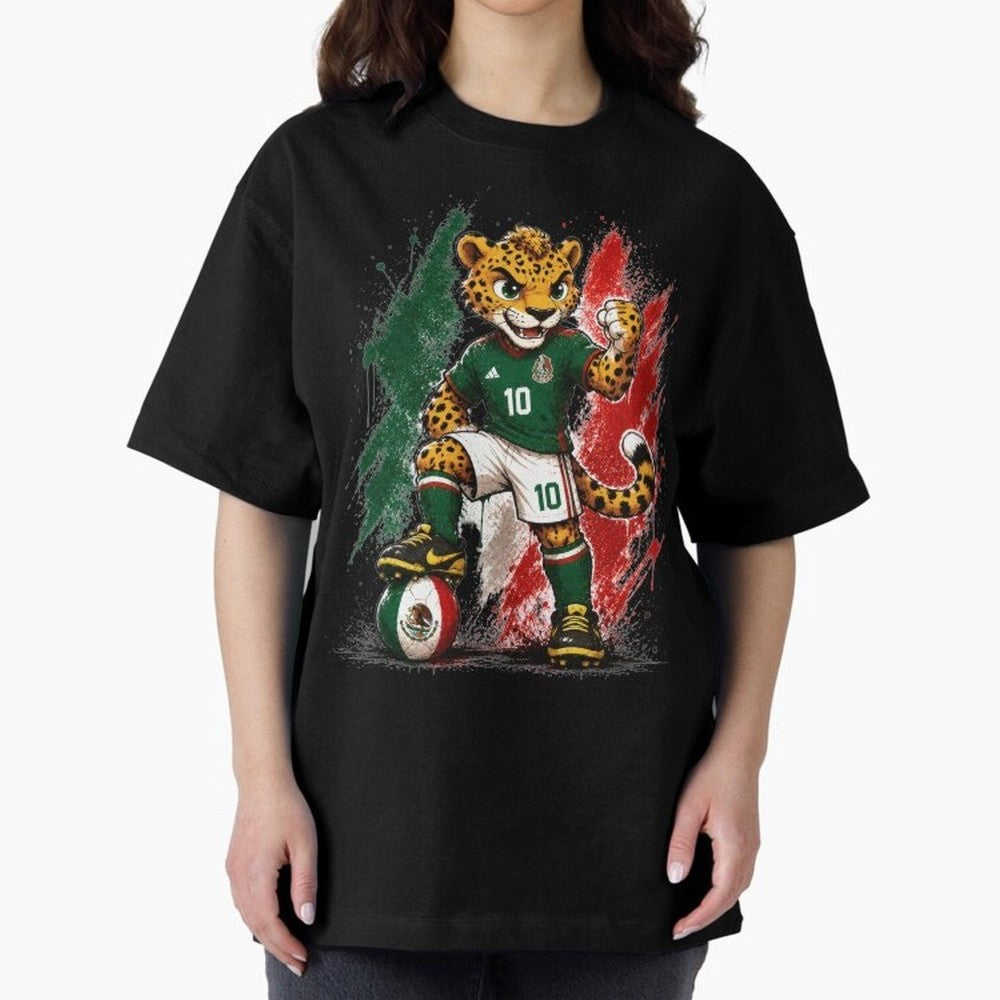 Mexico Fifa Mundial Oversized T-Shirt Discover the FIFA World Cup 2026 Journey through Messi, Neymar and Mbappe Highlights, Portugal, Spain and Germany Pride, Football Passion, Legendary Performances, Festival Vibes and Supporter Community; Made