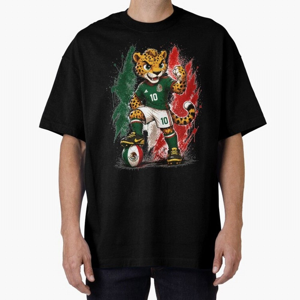Mexico Fifa Mundial Oversized T-Shirt Discover the FIFA World Cup 2026 Journey through Messi, Neymar and Mbappe Highlights, Portugal, Spain and Germany Pride, Football Passion, Legendary Performances, Festival Vibes and Supporter Community; Made