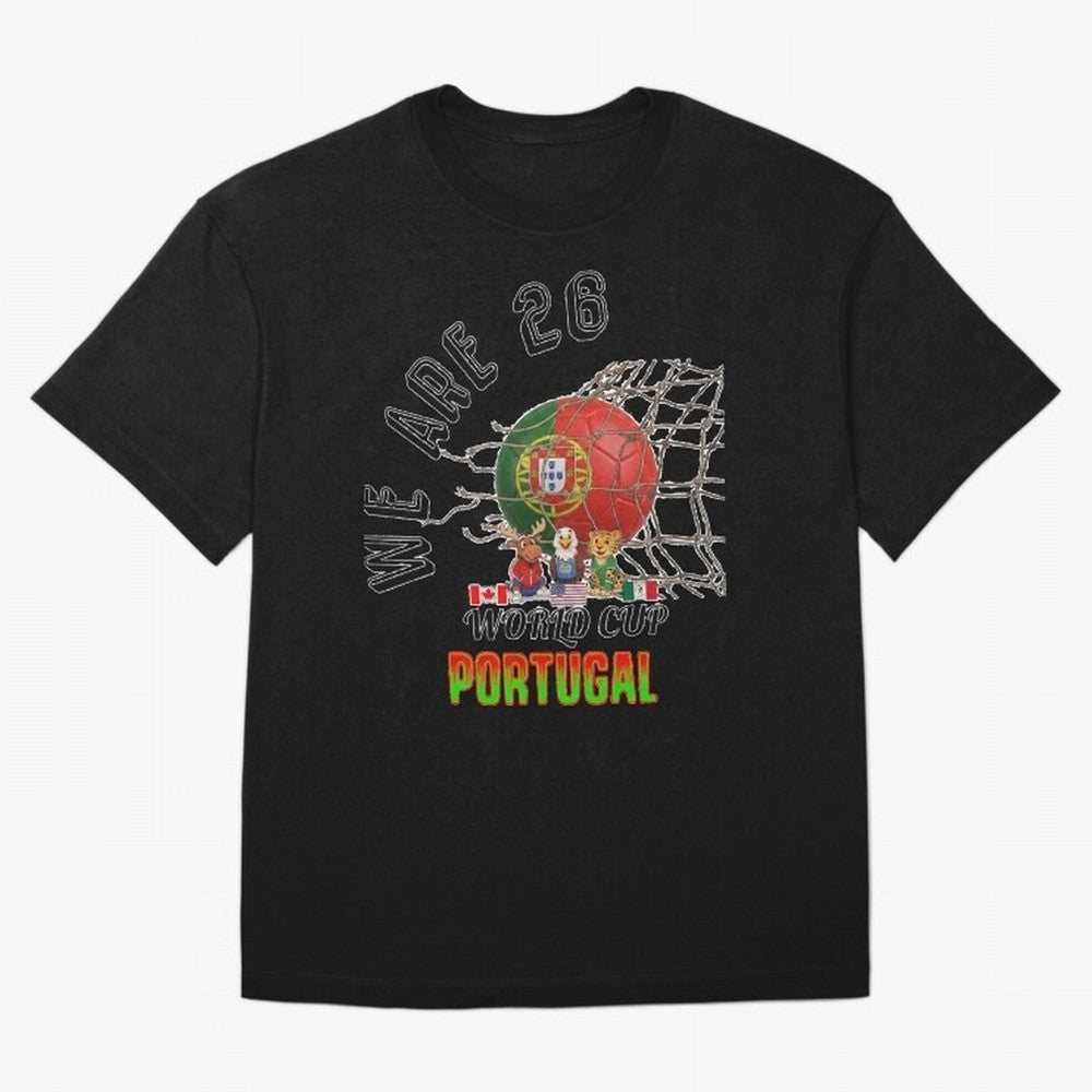 World cup 26 - Portugal Oversized T-Shirt Show Your Tournament Heart for FIFA World Cup 2026 USA Canada Mexico for Fans of CR7 and Messi and France and Portugal, Bringing Stadium Chants, National Pride, Trophy Dreams and Unforgettable Football