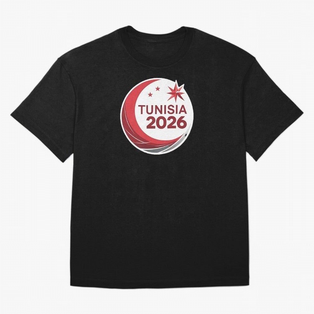 Tunisia 2026 Oversized T-Shirt Represent the Passion of Match Day Hype around FIFA World Cup 2026 USA Canada Mexico, Messi, Argentina, Tournament Hype, Historic Matchups, Family Viewing Parties and Global Sports Pride; Perfect for Fans, Collectors,