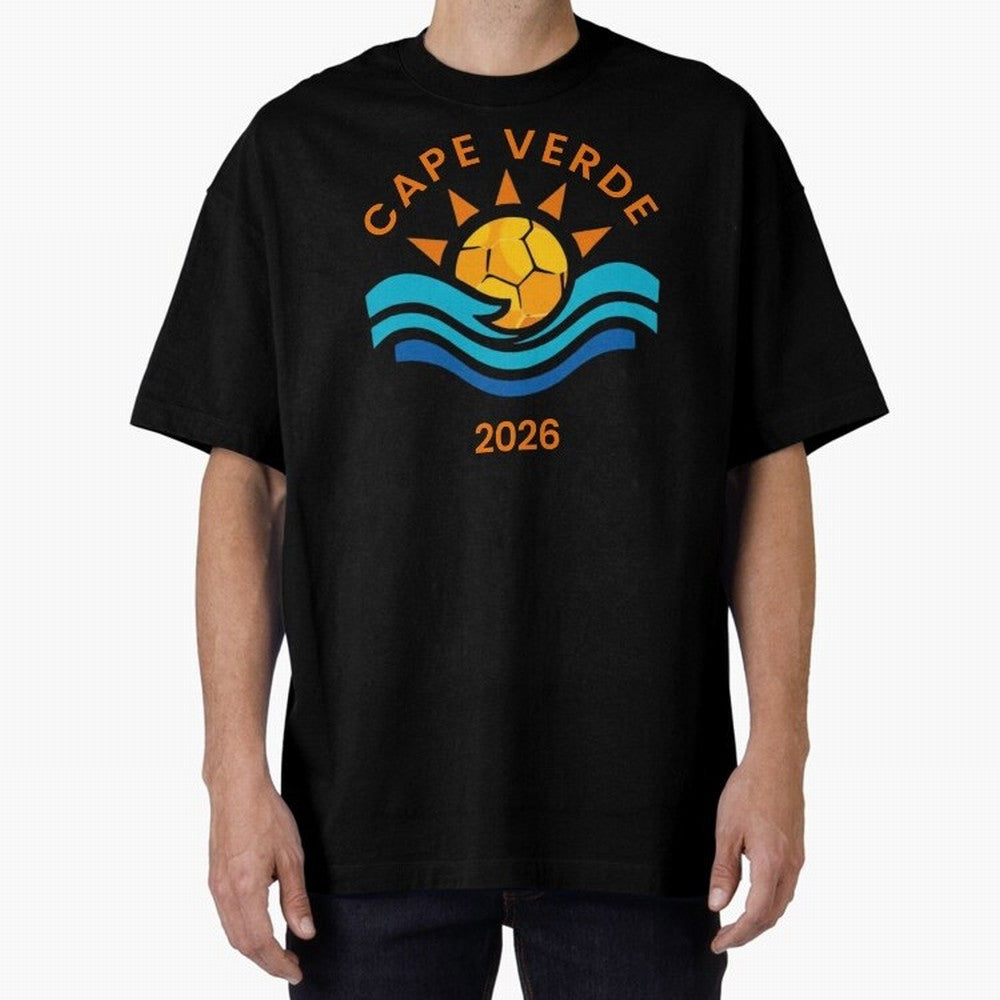 Cape Verde 2026 Oversized T-Shirt Unlock Match Day Hype around FIFA World Cup 2026 Group Stage, Haaland, Brazil, Football Festival Excitement, Trophy Ambitions, Country Rivalries and Star Player Buzz; Great for Supporters Who Love Legendary