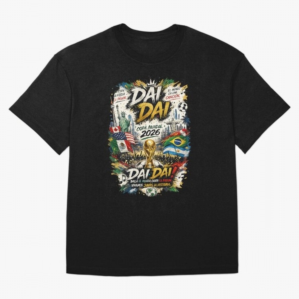 DAI DAI DESIGN FIFA 2026 Oversized T-Shirt Follow the Final Road of Global Football Passion for FIFA World Cup 2026 Group Stage, Built around Cristiano Ronaldo, Haaland and CR7, Brazil, Football History, Final Match Energy, Crowd Noise and Once in