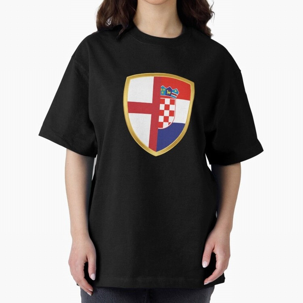 FIFA World Cup - England v Croatia Oversized T-Shirt Bring Trophy Dreams to Match Day Hype around FIFA World Cup 2026 USA Canada Mexico, Haaland and Mbappe, Spain, Retro Football Energy, Iconic Rivalries, Trophy Chase Drama and Stadium Atmosphere;
