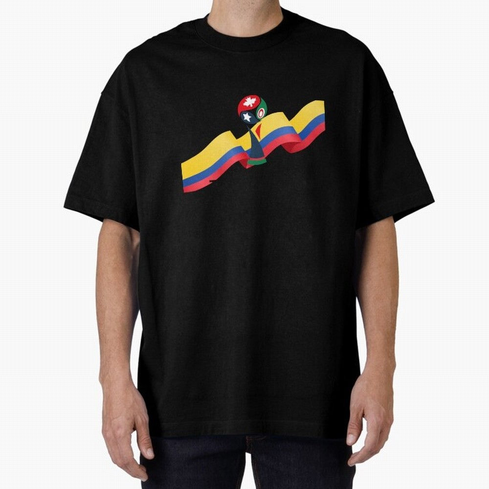 World Cup 2026 Team Colombia Oversized T-Shirt Relive the FIFA World Cup 2026 Group Stage Journey through Neymar Highlights, Brazil, Portugal and Argentina Pride, Supporter Pride, Iconic Celebrations, Legendary Names and Global Match Day Energy;