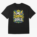 Carnival of Goals Brazil World Cup 2026 tshirt Oversized T-Shirt Make Every Match About Global Football Passion for FIFA World Cup 2026, Driven by Cristiano Ronaldo, Brazil, Portugal and Argentina, Sports Nostalgia, International Competition,