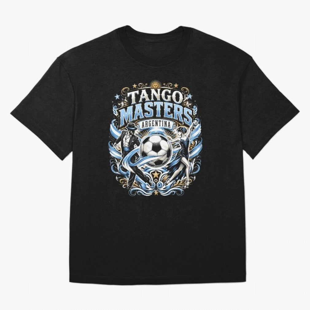 Tango Masters Argentina World Cup 2026 Oversized T-Shirt Treasure Match Day Hype around FIFA World Cup 2026, Cristiano Ronaldo, Argentina, France and Brazil, Global Supporter Spirit, Legendary Goals, National Colors and Tournament Celebration;