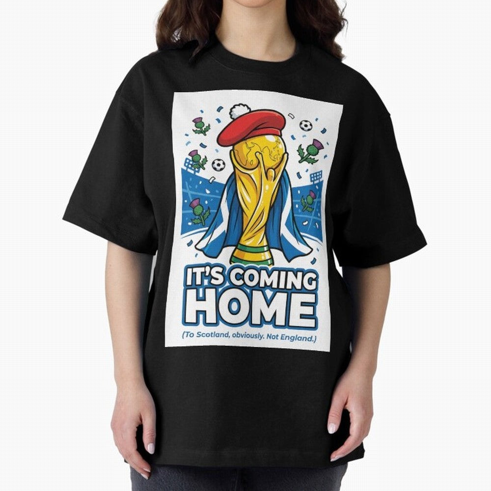It's Coming Home Oversized T-Shirt Make Game Day About FIFA World Cup 2026 Group Stage with Messi, CR7 and Mbappe, Brazil Energy, Football Passion, Legendary Performances, Festival Vibes and Supporter Community; Great for Watch Parties, Sports