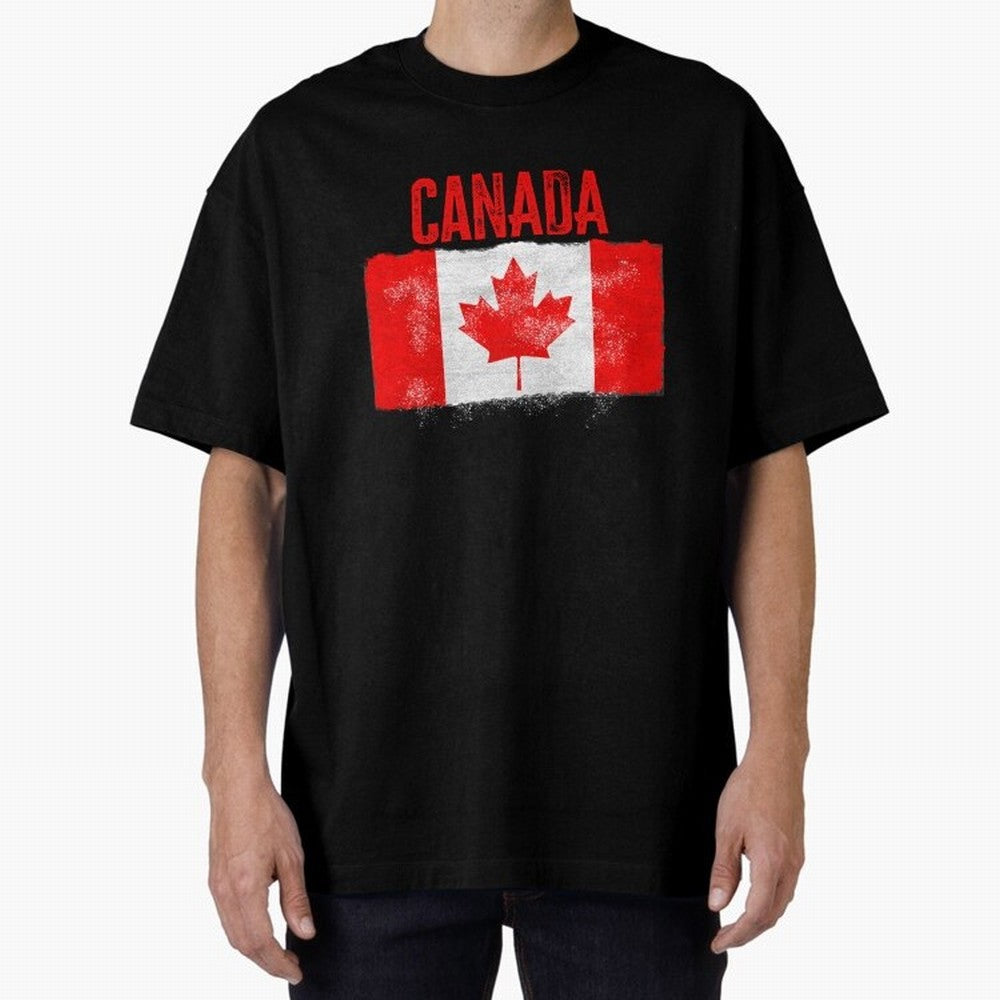 Canada Oversized T-Shirt Show Your Tournament Heart for FIFA World Cup 2026 USA Canada Mexico for Fans of Mbappe and Spain and Netherlands, Bringing Game Day Rituals, Football Legends, Country Pride and the Road to the Final; Made for Die Hard