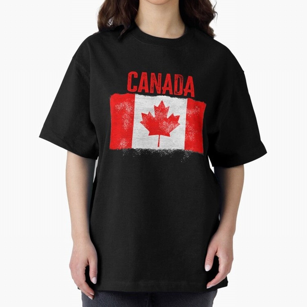Canada Oversized T-Shirt Show Your Tournament Heart for FIFA World Cup 2026 USA Canada Mexico for Fans of Mbappe and Spain and Netherlands, Bringing Game Day Rituals, Football Legends, Country Pride and the Road to the Final; Made for Die Hard
