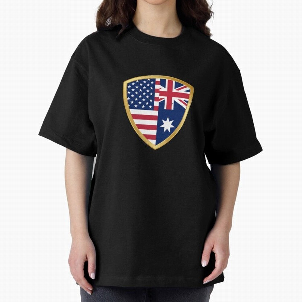 FIFA World Cup - USA v Australia Oversized T-Shirt Support Your Favorite Stars during FIFA World Cup 2026 for Fans of Messi, CR7 and Mbappe and England, Bringing Soccer Culture, Superstar Moments, National Team Dreams and Competitive Fire; Made for
