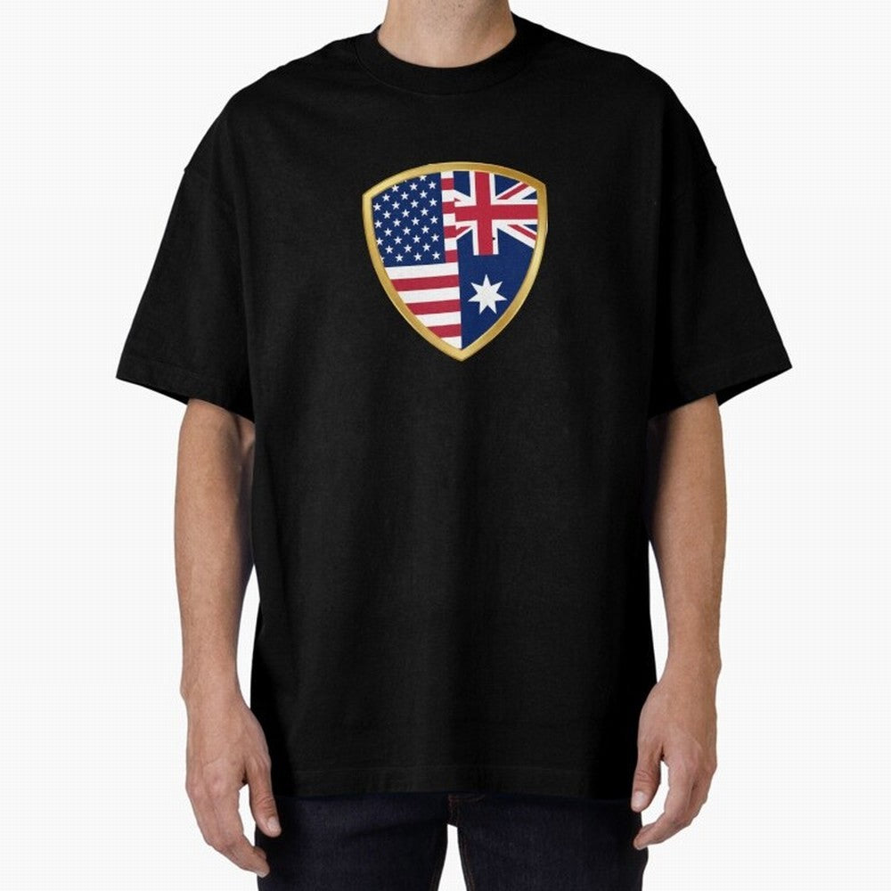FIFA World Cup - USA v Australia Oversized T-Shirt Support Your Favorite Stars during FIFA World Cup 2026 for Fans of Messi, CR7 and Mbappe and England, Bringing Soccer Culture, Superstar Moments, National Team Dreams and Competitive Fire; Made for