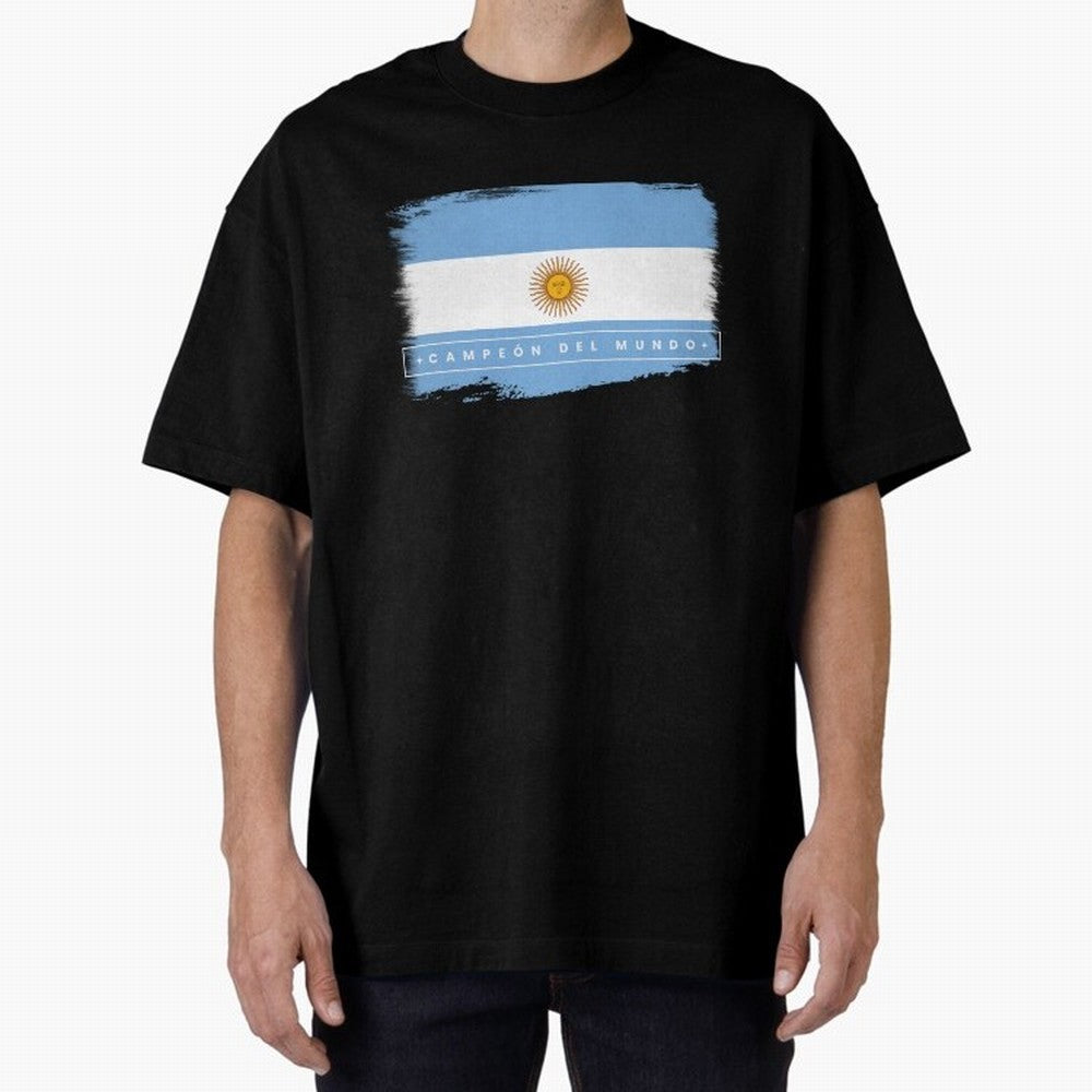 Argentina Campe¨®n del Mundo Oversized T-Shirt Follow the Final Road of Match Day Hype around FIFA World Cup 2026 Group Stage, Haaland, Argentina and Brazil, Tournament Hype, Historic Matchups, Family Viewing Parties and Global Sports Pride;