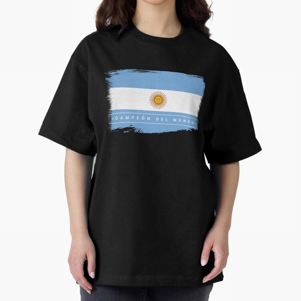 Argentina Campe¨®n del Mundo Oversized T-Shirt Follow the Final Road of Match Day Hype around FIFA World Cup 2026 Group Stage, Haaland, Argentina and Brazil, Tournament Hype, Historic Matchups, Family Viewing Parties and Global Sports Pride;