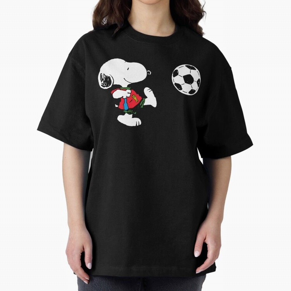 SNOOPY Football - FIFA World Cup 2026 Oversized T-Shirt Feel Global Football Passion for FIFA World Cup 2026, Celebrating Messi, Neymar and Mbappe, Brazil, Match Day Excitement, Supporter Culture, Golden Goals and Global Football Passion; Built for
