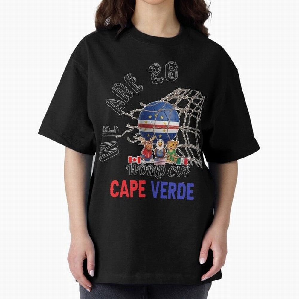 World cup 26 - Cape Verde Oversized T-Shirt Show Fan Pride Across Match Day Hype around FIFA World Cup 2026, Haaland, Netherlands, Tournament Hype, Historic Matchups, Family Viewing Parties and Global Sports Pride; Built for Supporters Chasing