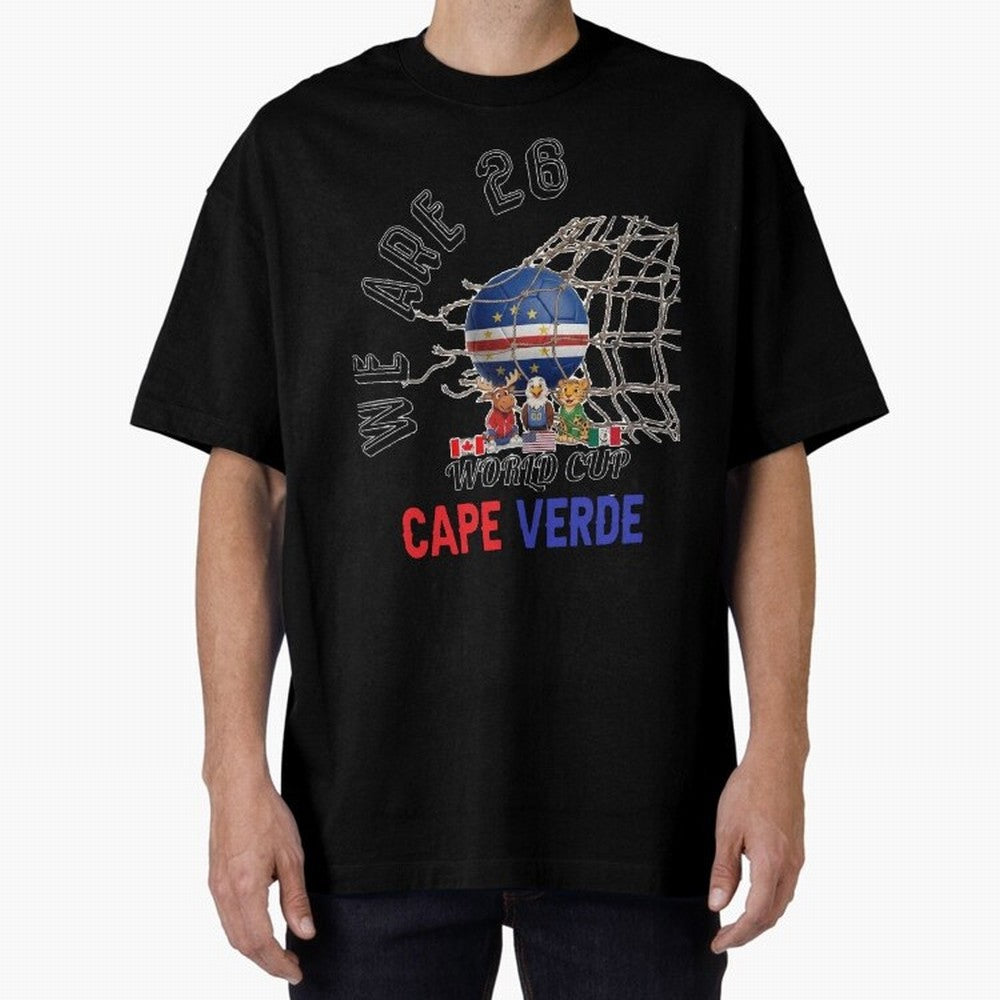 World cup 26 - Cape Verde Oversized T-Shirt Show Fan Pride Across Match Day Hype around FIFA World Cup 2026, Haaland, Netherlands, Tournament Hype, Historic Matchups, Family Viewing Parties and Global Sports Pride; Built for Supporters Chasing