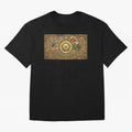 Ornate Soccer Emblem with Flags Oversized T-Shirt Show Love for Legendary Goals in FIFA World Cup 2026 Highlighting Neymar, England Energy, Football Festival Excitement, Trophy Ambitions, Country Rivalries and Star Player Buzz; Made for Collectors