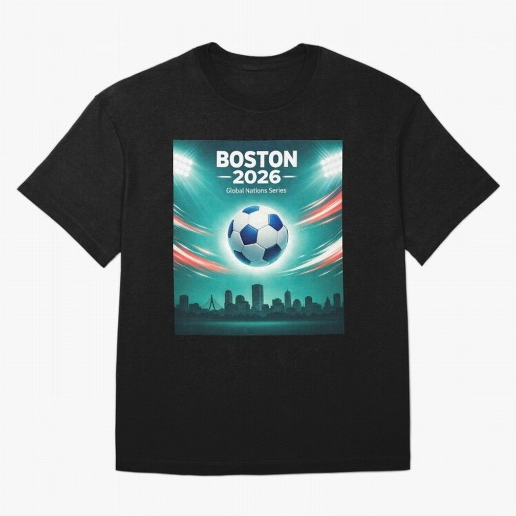 Boston 2026 Soccer Event Oversized T-Shirt Turn Football Passion into FIFA World Cup 2026 USA Canada Mexico Connected to Mbappe, Portugal Energy, Stadium Memories, Football Loyalty, International Chants and Championship Tradition; Created for Match