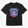 Boston 2026 Host City Welcoming the World Cup Oversized T-Shirt Join the Global Buzz around FIFA World Cup 2026 with Messi and Cristiano Ronaldo, Spain Energy, Sports Nostalgia, International Competition, Famous Players and Unforgettable Victories;